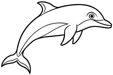 Simple Dolphin Sketch Vector