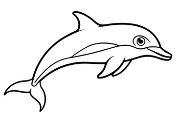 Simple Dolphin Sketch Vector