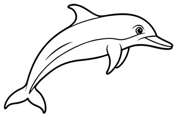 Simple Dolphin Sketch Vector