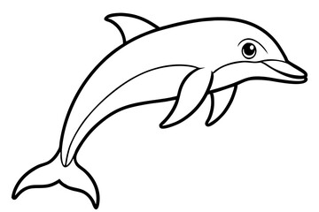 Simple Dolphin Sketch Vector