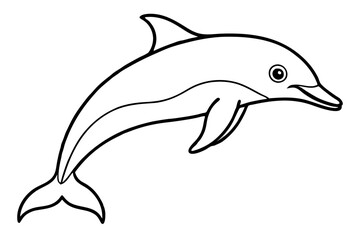 Simple Dolphin Sketch Vector
