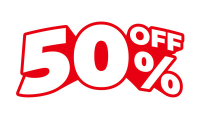Picture Percent Off Sale Banner on Red Background