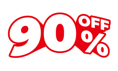 Picture Percent Off Sale Banner on Red Background
