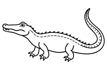 Wild Crocodile Vector Sketch