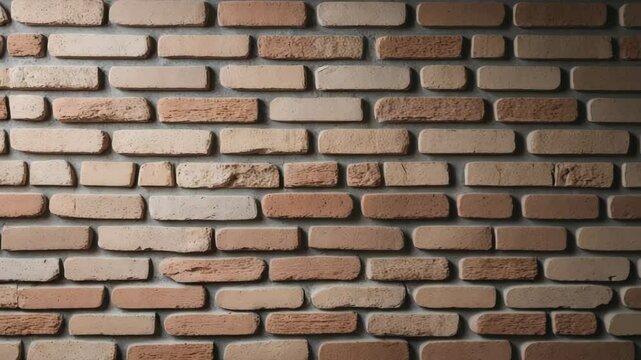 Natural brick wall texture background, seamless brick pattern design, elevated wall tiles. Coverings, paving stones.