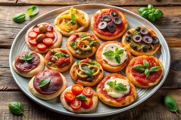 bruschetta with tomato and mozzarella, testy burger
