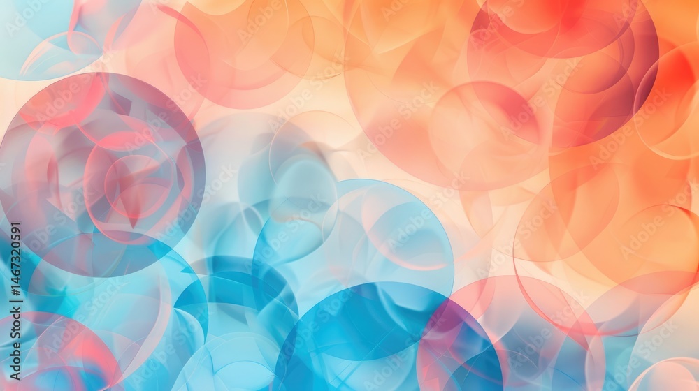 Poster the abstract picture of blue and orange shape repetitive pattern polygon geometry background, geomet