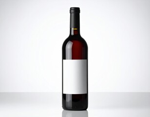 Obraz premium Blank Label Red Wine Bottle