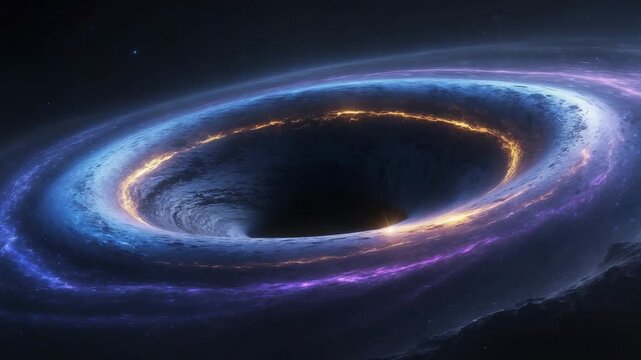 Deep space hosting a large black hole (gravitational singularity)
