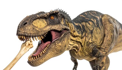 Obraz premium Tyrannosaurus Rex Devouring Bone Close Up