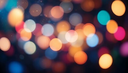 Abstract image shows shimmering orbs of light in a beautiful, blurry, bokeh effect display.