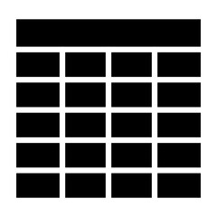 Table  Vector Glyph Icon Design