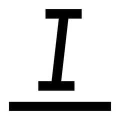 Italic  Vector Glyph Icon Design
