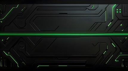 Obraz premium 39. Black futuristic panel with glowing lines