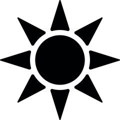 Sun icon. Emoji signs and symbols.