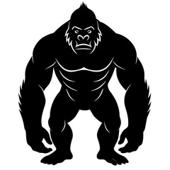 black gorilla silhouette 