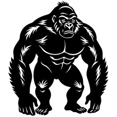 black gorilla silhouette 