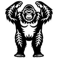 black gorilla silhouette 