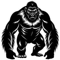 black gorilla silhouette 