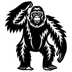 black gorilla silhouette 