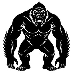 black gorilla silhouette 