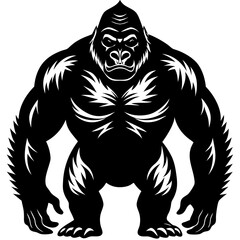 black gorilla silhouette 