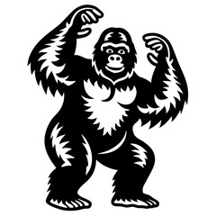 black gorilla silhouette 