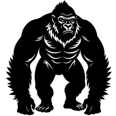 black gorilla silhouette 