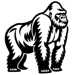 black gorilla silhouette 
