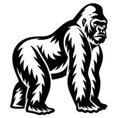 black gorilla silhouette 