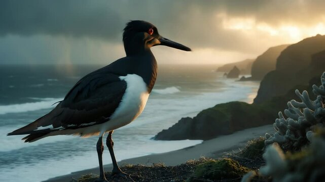 Adult oystercatcher residing on Island