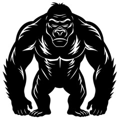 black gorilla silhouette 