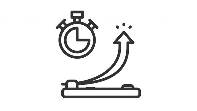 Animated progress icon. Perfect for employee, business, team, company, job, teamwork, career, professional, corporate, manager, staff, office, partnership, management, businessman and development