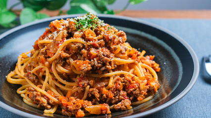 ミートソースパスタ