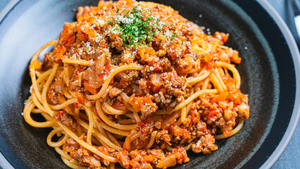 ミートソースパスタ