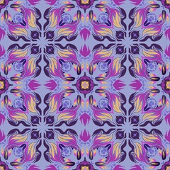 seamless floral from fish hand drawn design.pattern