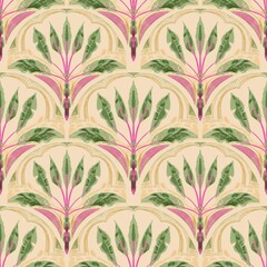 seamless floral hand drawn design pattern