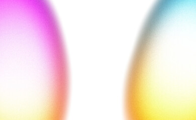 Abstract grainy gradient shaped cutout on transparent background, orange blue pink color glowing noisy gradient shape, vibrant grungy shaped, digital noise effect.