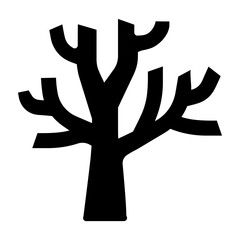 Dead Tree  Vector Glyph Icon Design