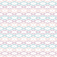 Colorful geometric seamless pattern with horizontal rhombus. Repeating simple design in pastel colors for shirts, textiles, wallpaper, linen stationery.