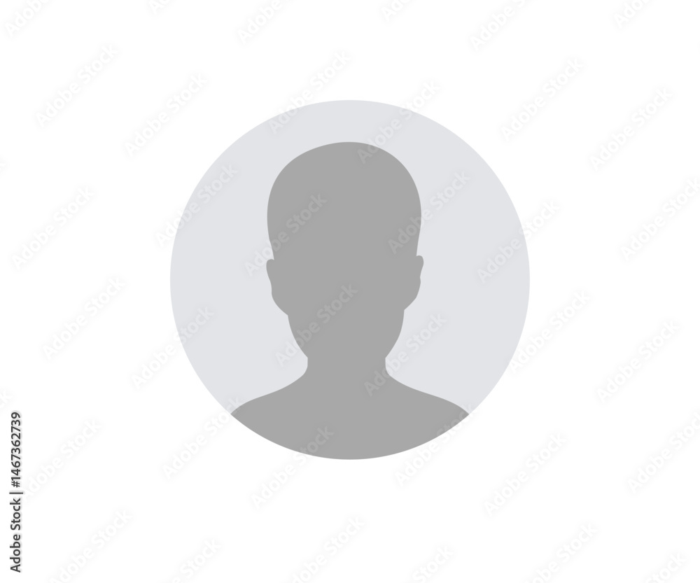 Poster user sign icon. person symbol. human avatar. user member, people icon in flat style. circle button w