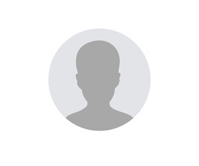 User sign icon. Person symbol. Human avatar. User member, People icon in flat style. Circle button with avatar photo silhouette vector design and illustration.

