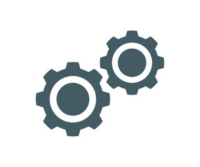 Setting or spinning wheel icon. The design symbolizes machinery, engineering, teamwork, and technical process vector design and illustration.

