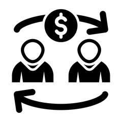 B2B  Vector Glyph Icon Design
