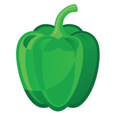 Capsicum green vector icon on white background