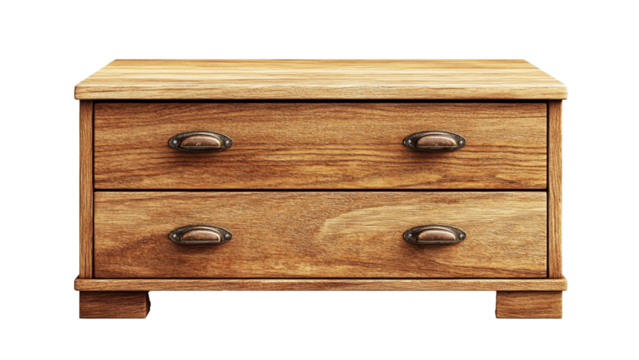 wooden drawer on transparent background PNG