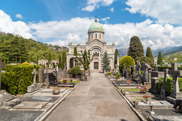 Monumental Cemetery of Lugano, in the canton of Ticino, Switzerland