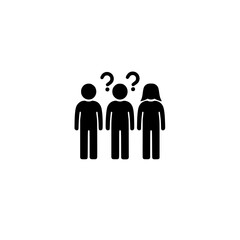 Conceptual vector icon of ask depicting dialogue and information request