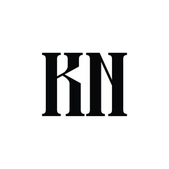 KN monogram logo design letter text name symbol monochrome logotype alphabet character simple logo