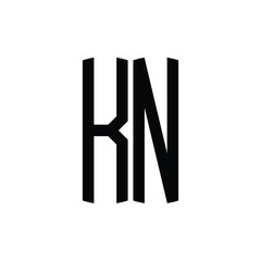 KN monogram logo design letter text name symbol monochrome logotype alphabet character simple logo